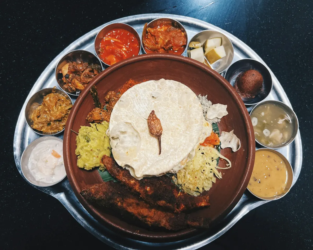 Kerala meal with fried fish — Shadhi Catering and Event Management